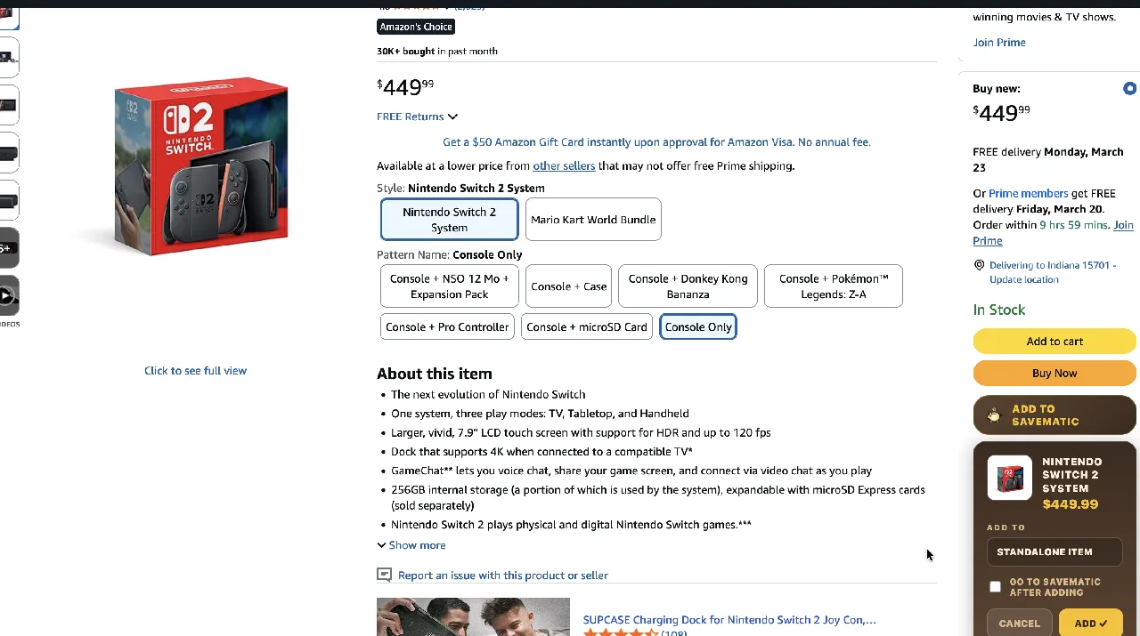 Import products from Amazon with the extension