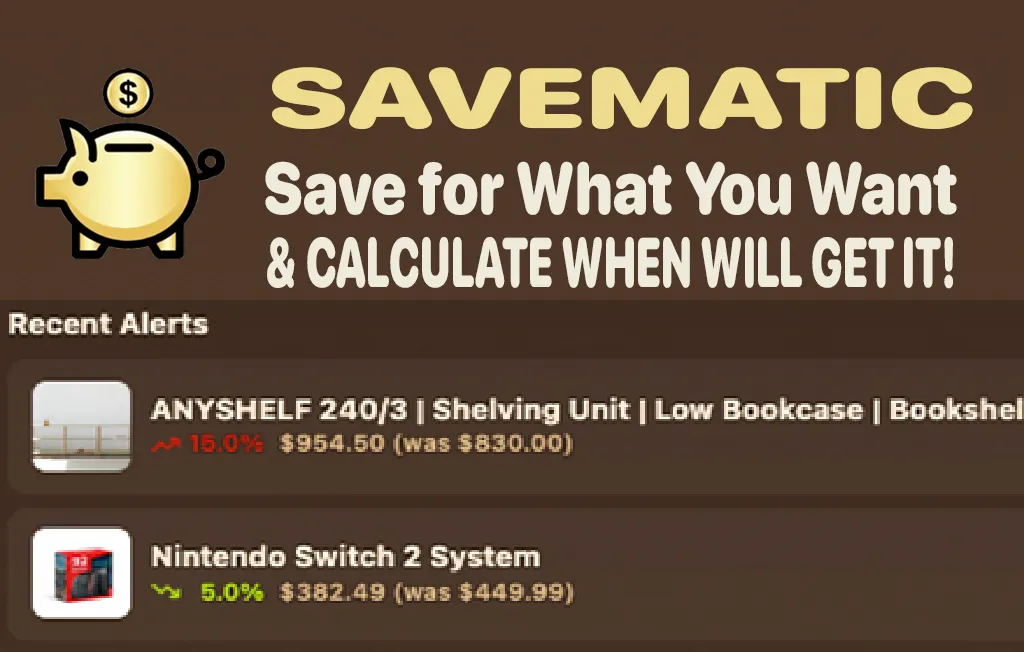 Price drop and stock alert notifications